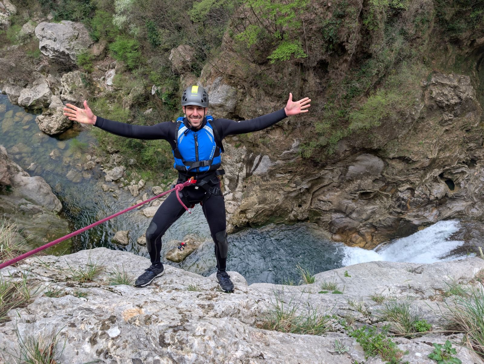 Rafting group on the Cetina River, Croatia